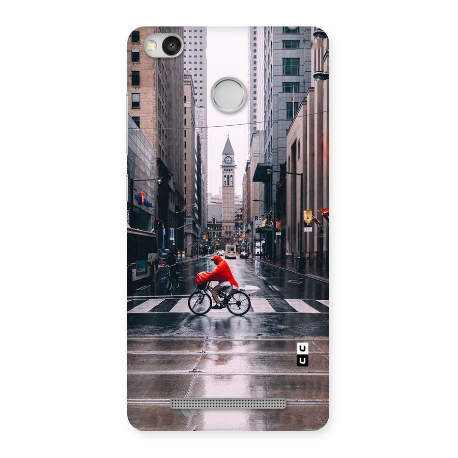 Red Bicycle Street Back Case for Redmi 3S Prime
