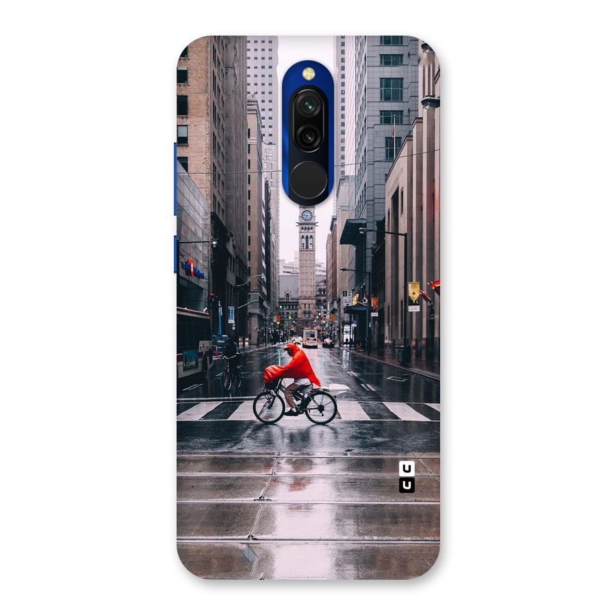Red Bicycle Street Back Case for Redmi 8