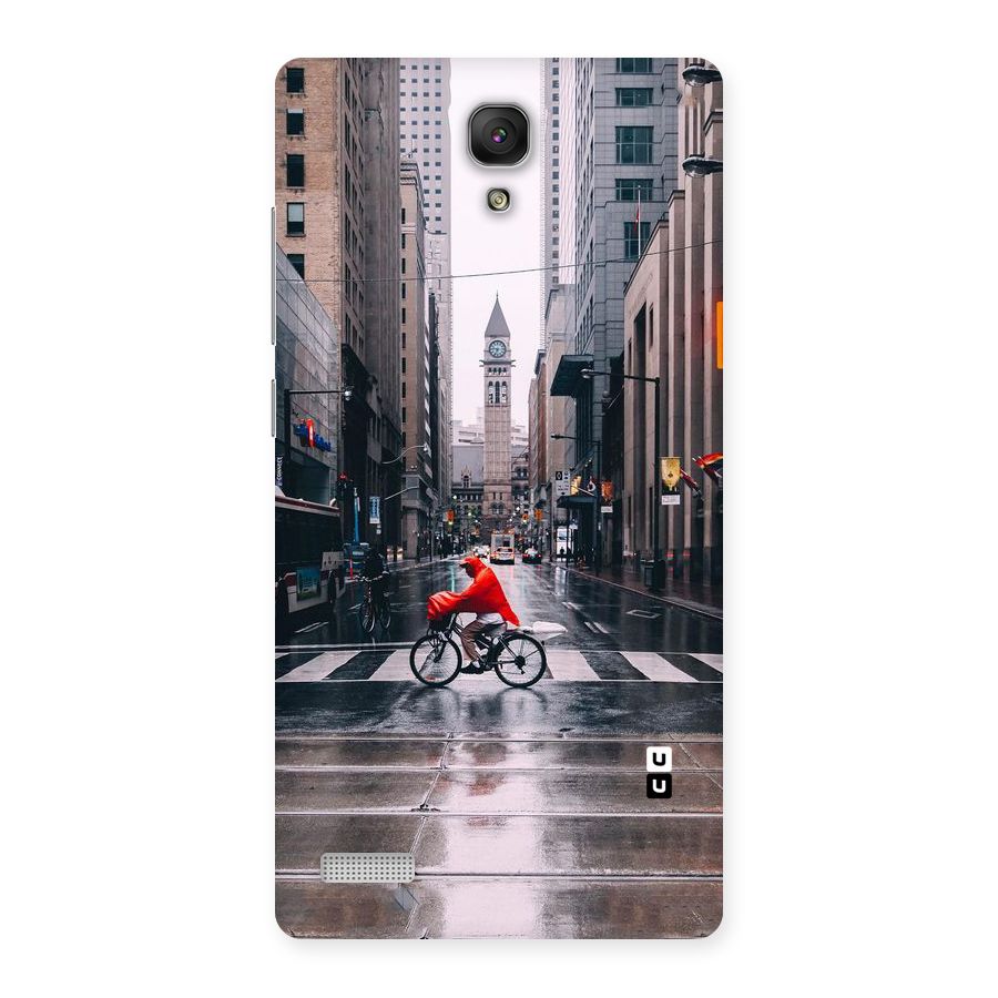 Red Bicycle Street Back Case for Redmi Note Prime