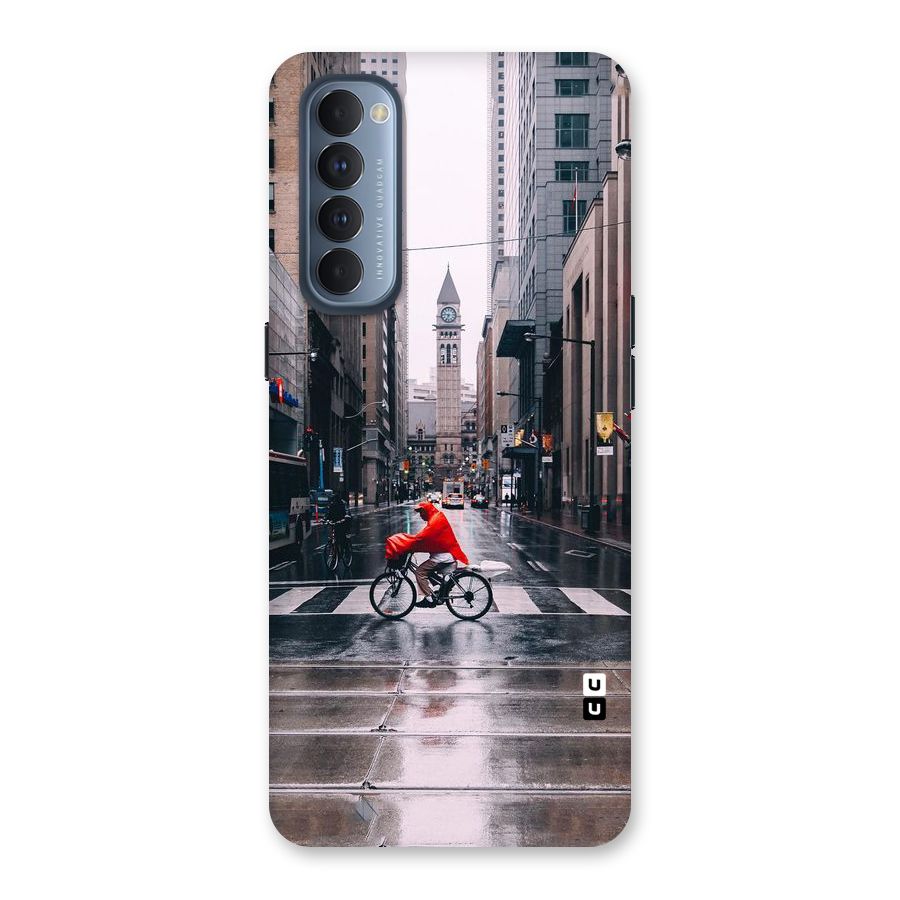 Red Bicycle Street Back Case for Reno4 Pro
