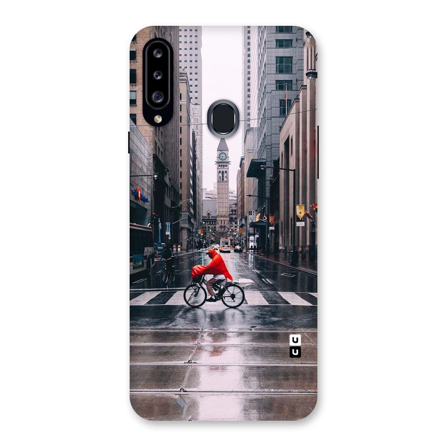 Red Bicycle Street Back Case for Samsung Galaxy A20s