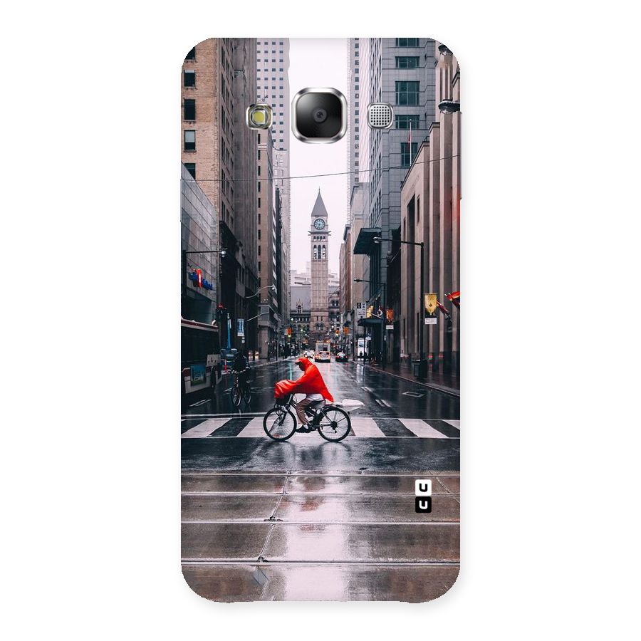 Red Bicycle Street Back Case for Samsung Galaxy E5