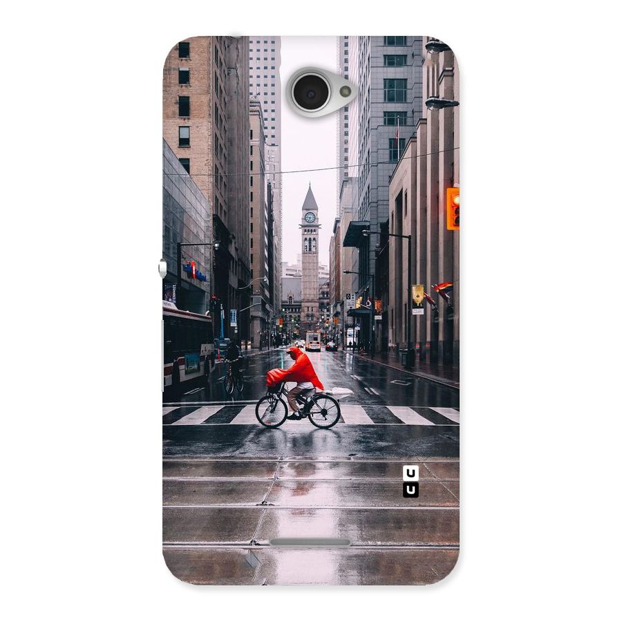 Red Bicycle Street Back Case for Sony Xperia E4