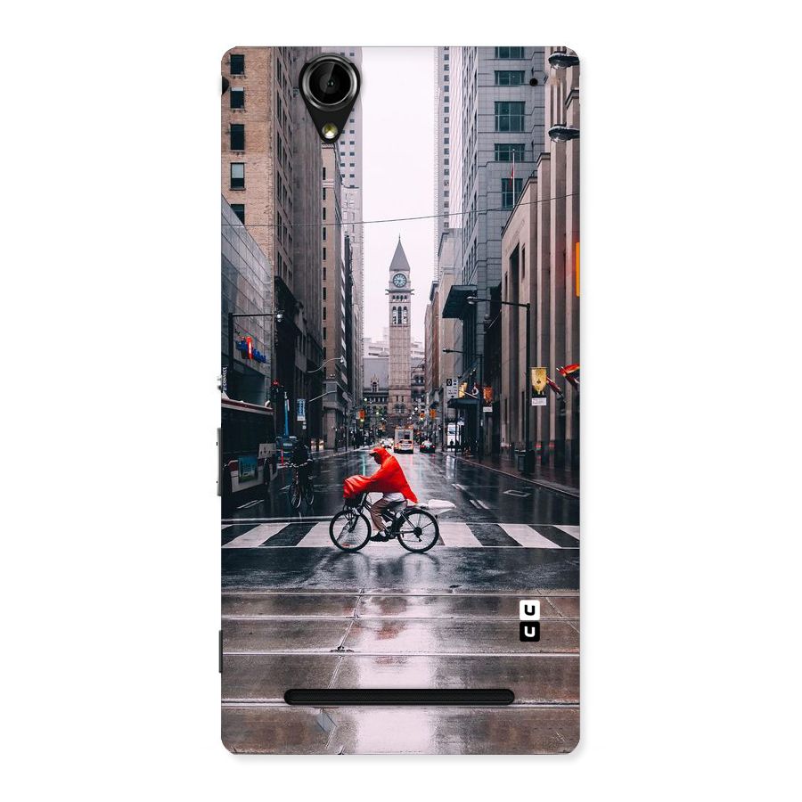 Red Bicycle Street Back Case for Sony Xperia T2