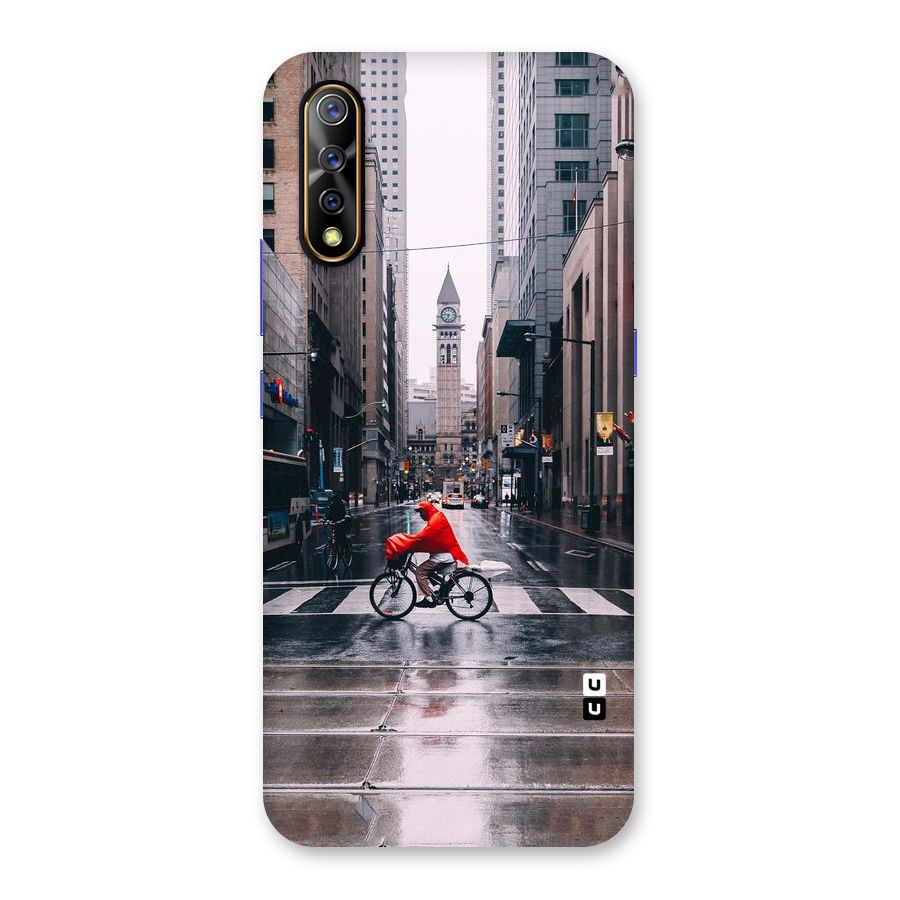 Red Bicycle Street Back Case for Vivo S1