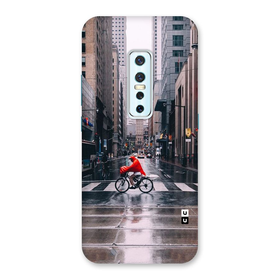 Red Bicycle Street Back Case for Vivo V17 Pro