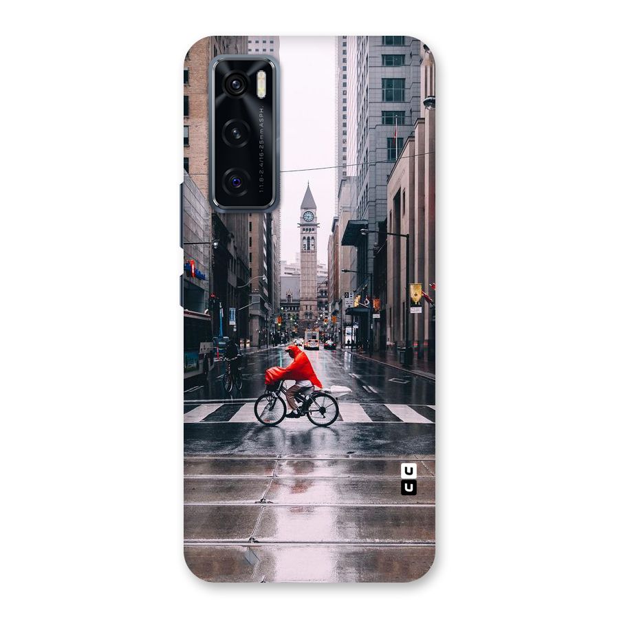 Red Bicycle Street Back Case for Vivo V20 SE