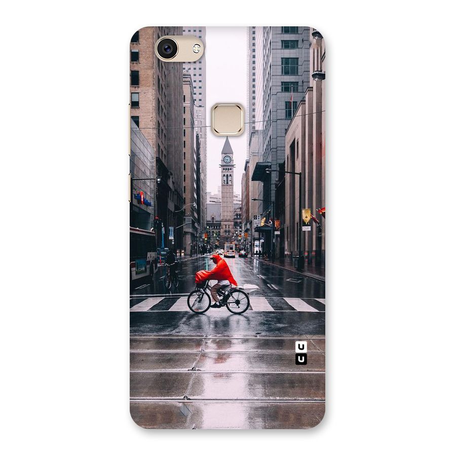 Red Bicycle Street Back Case for Vivo V7