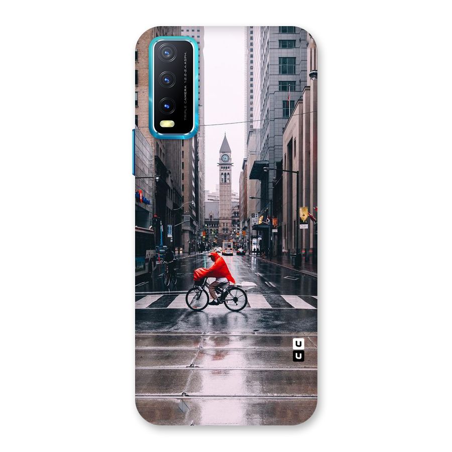 Red Bicycle Street Back Case for Vivo Y20A
