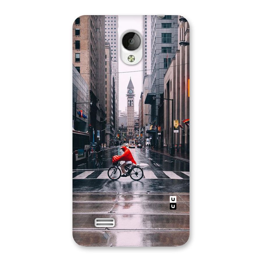 Red Bicycle Street Back Case for Vivo Y21