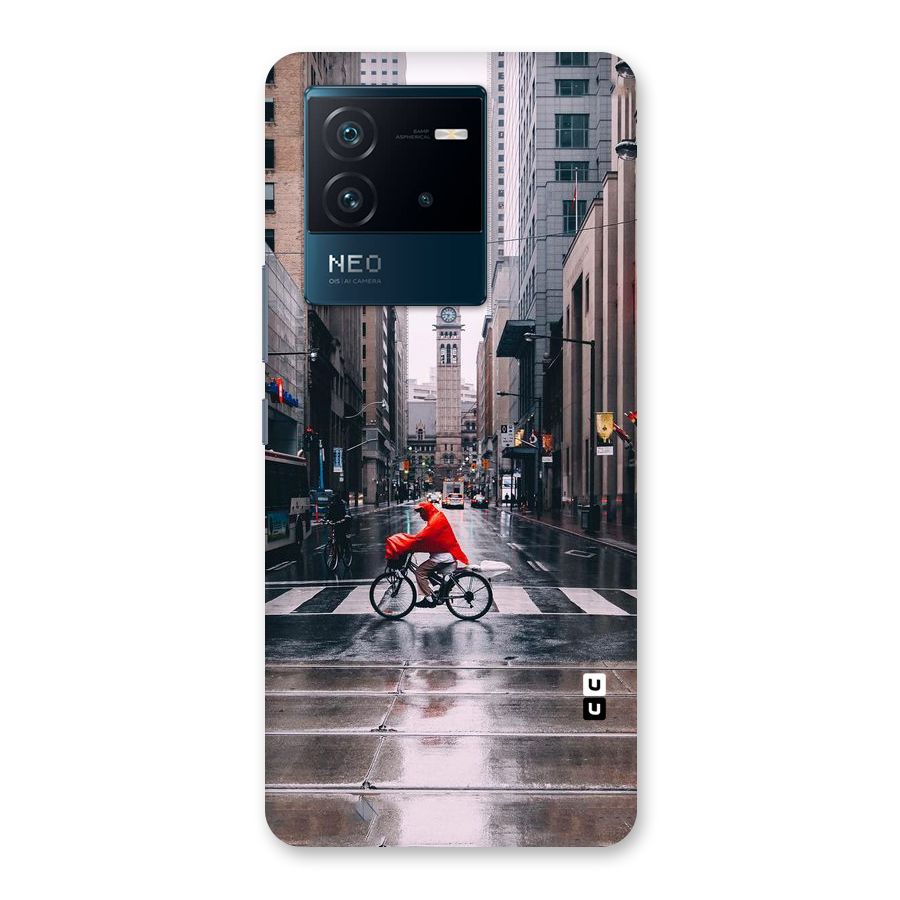 Red Bicycle Street Back Case for Vivo iQOO Neo 6 5G