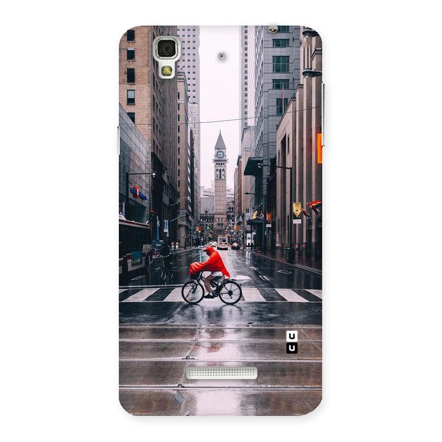 Red Bicycle Street Back Case for YU Yureka Plus