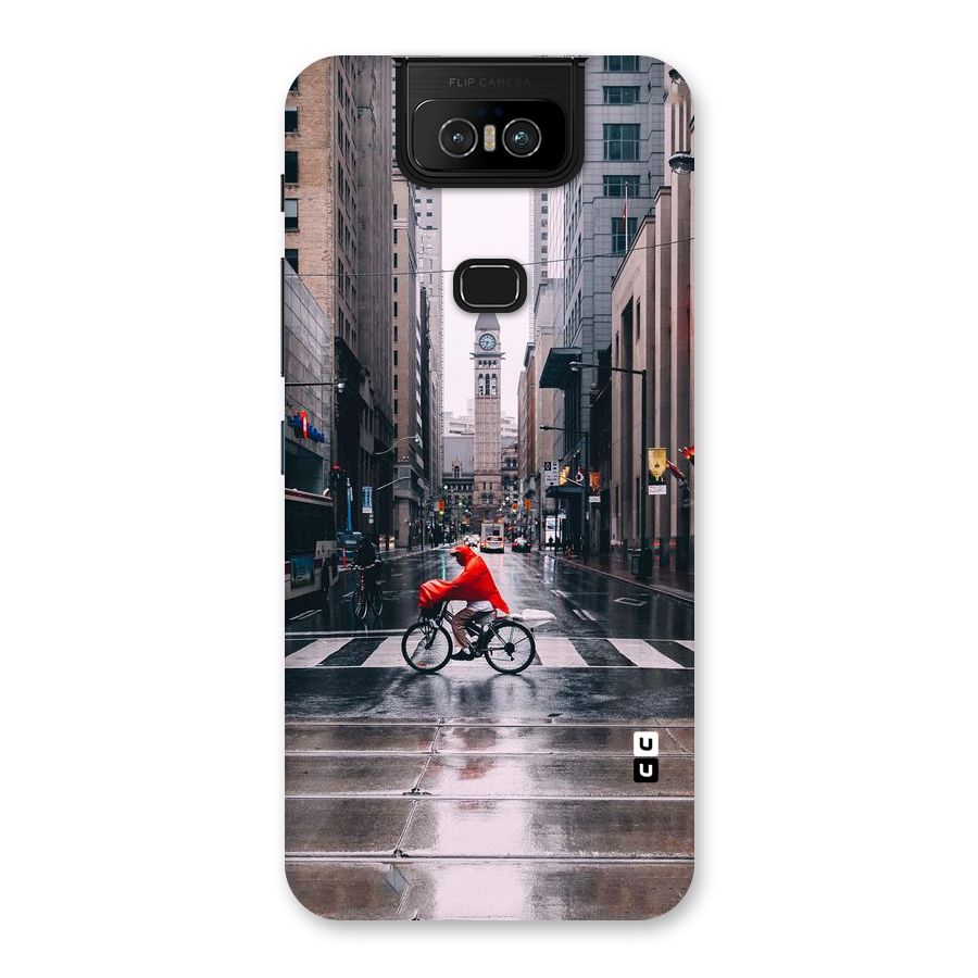 Red Bicycle Street Back Case for Zenfone 6z