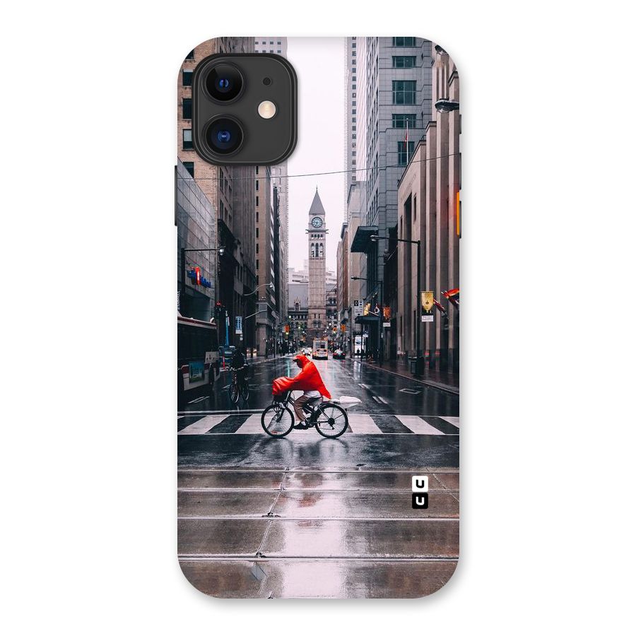 Red Bicycle Street Back Case for iPhone 11