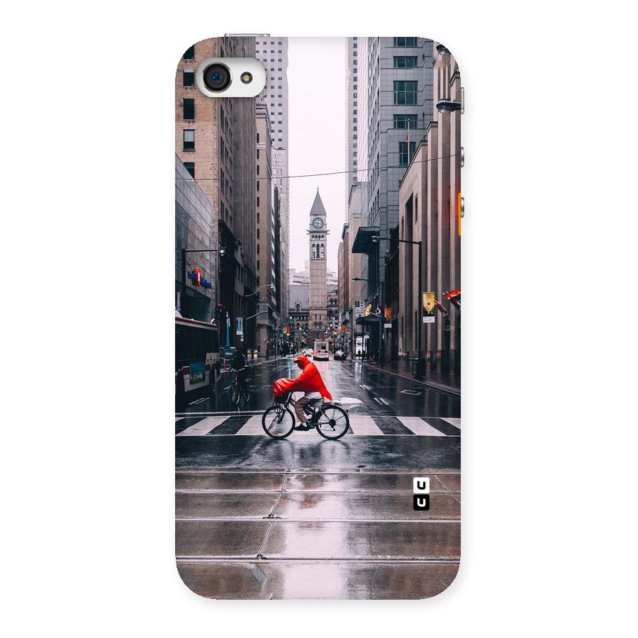 Red Bicycle Street Back Case for iPhone 4 4s