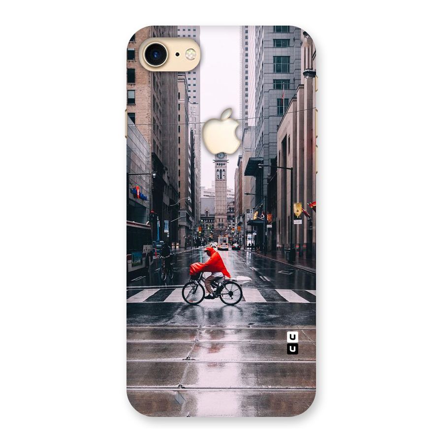Red Bicycle Street Back Case for iPhone 7 Apple Cut
