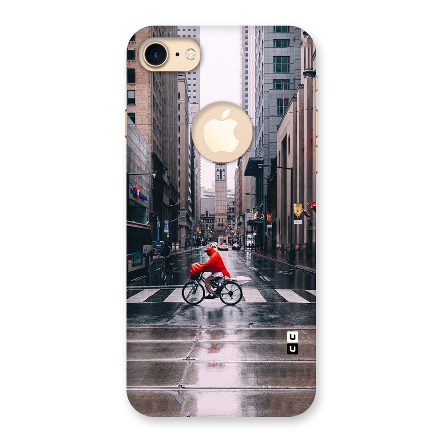 Red Bicycle Street Back Case for iPhone 7 Logo Cut
