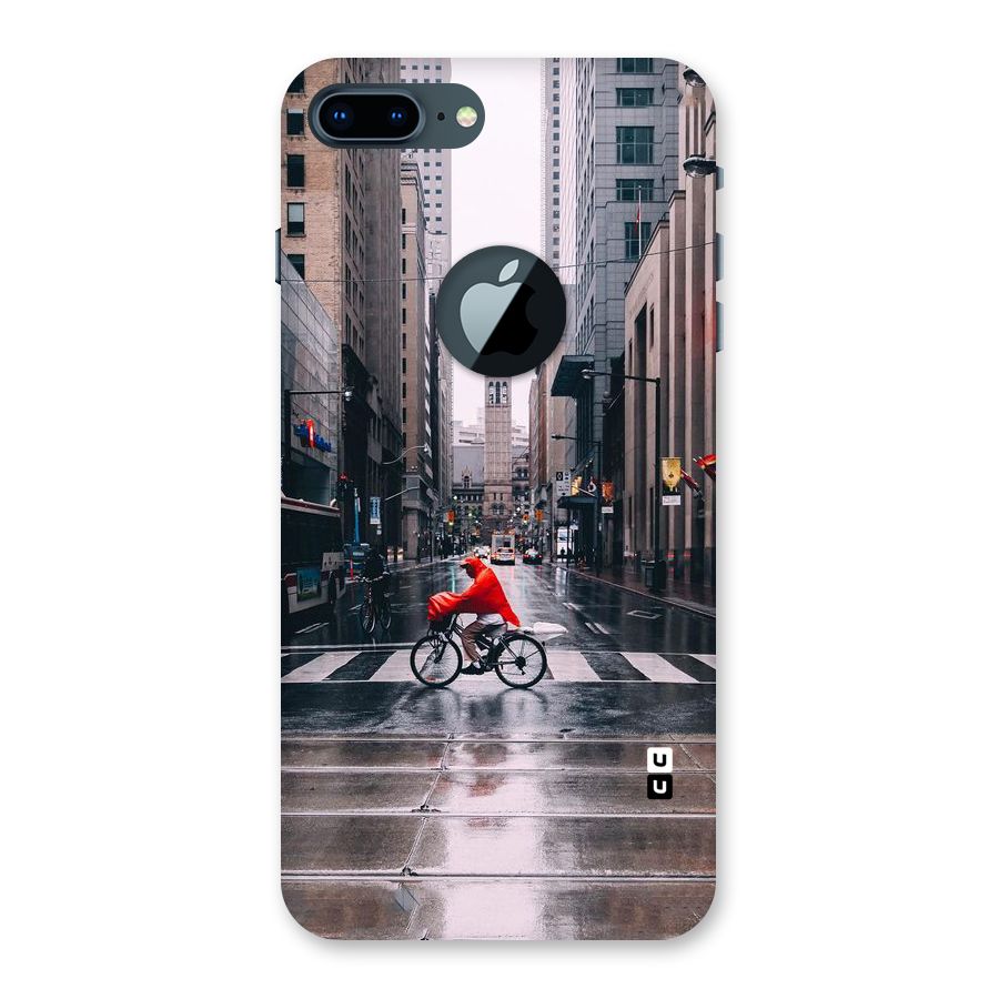 Red Bicycle Street Back Case for iPhone 7 Plus Logo Cut