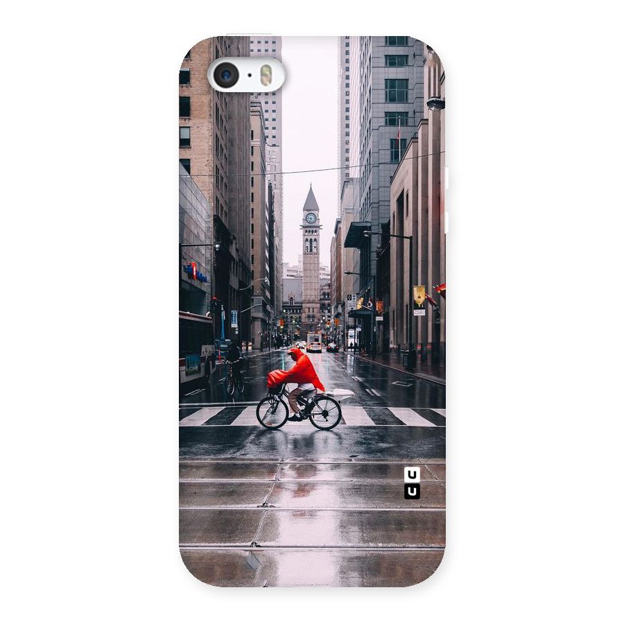 Red Bicycle Street Back Case for iPhone SE