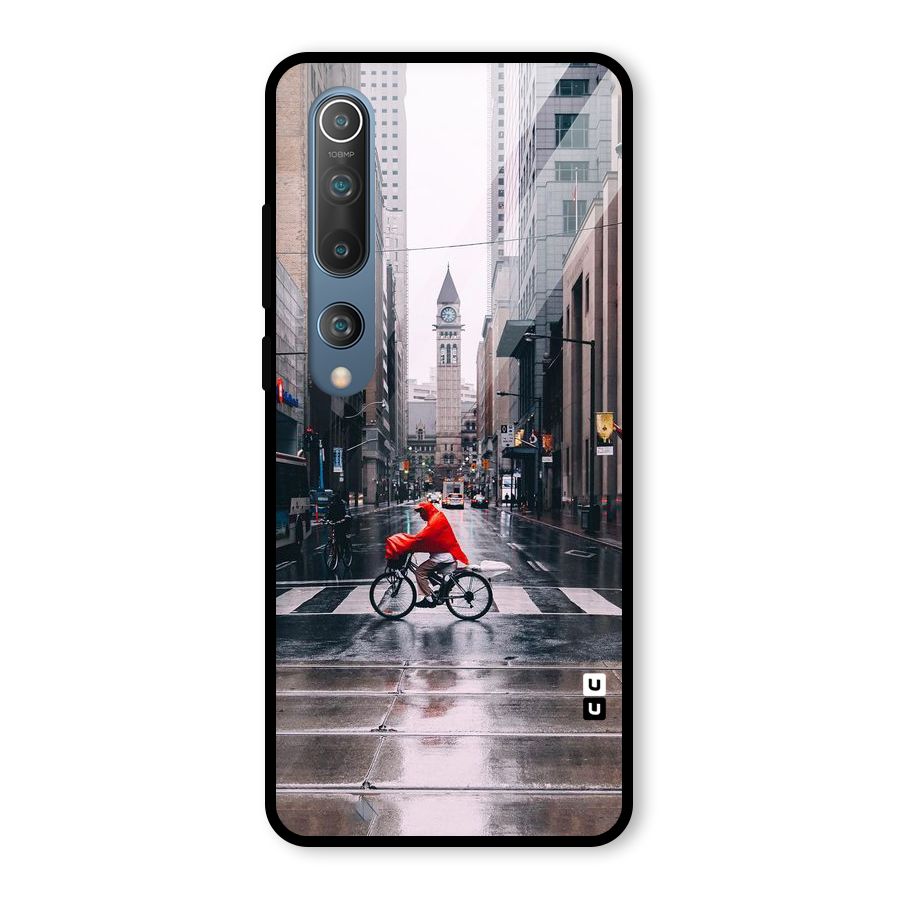 Red Bicycle Street Glass Back Case for Mi 10