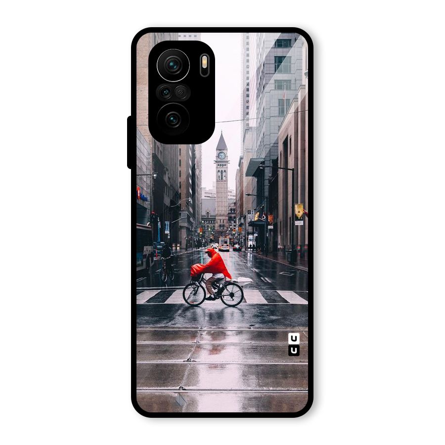 Red Bicycle Street Glass Back Case for Mi 11X Pro