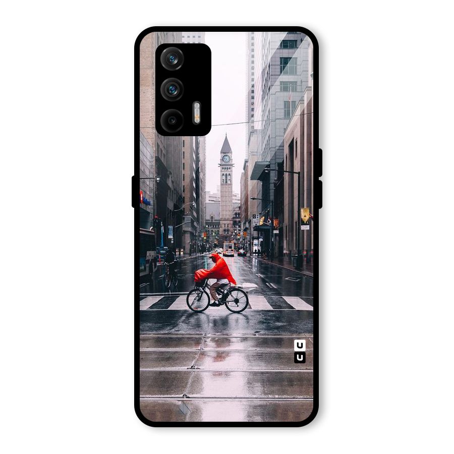 Red Bicycle Street Glass Back Case for Realme GT 5G