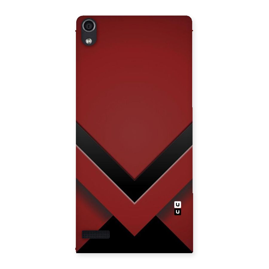 Red Black Fold Back Case for Ascend P6