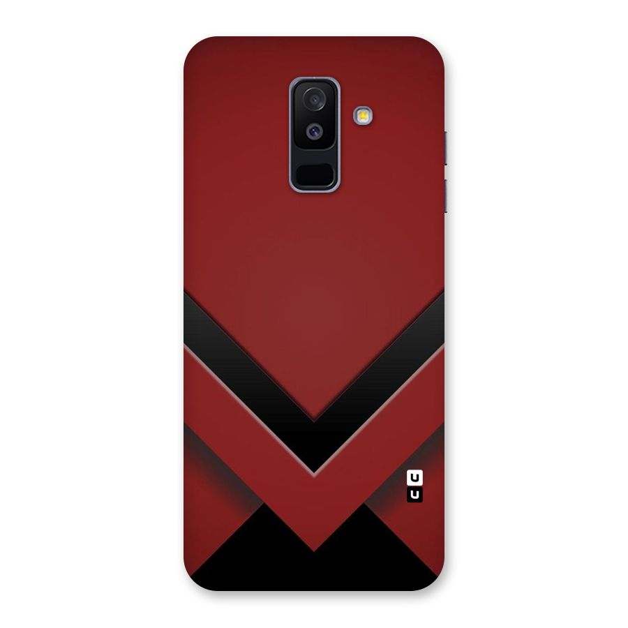Red Black Fold Back Case for Galaxy A6 Plus