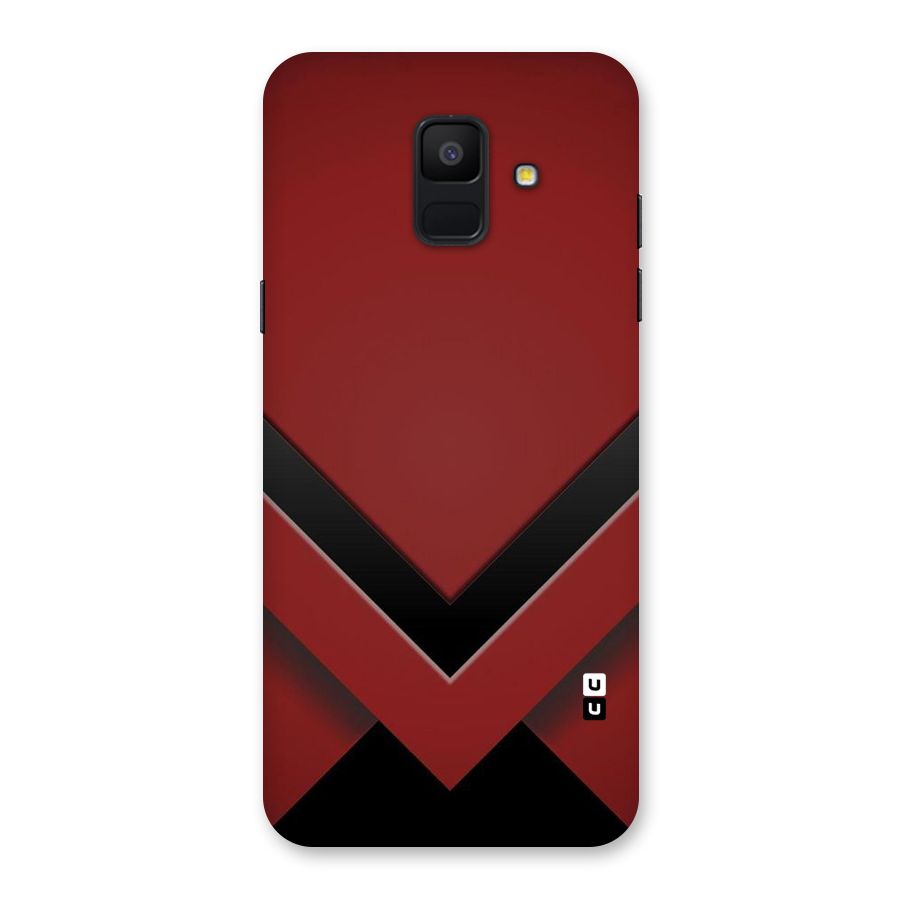 Red Black Fold Back Case for Galaxy A6 (2018)