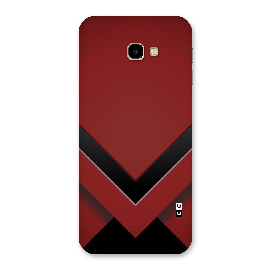 Red Black Fold Back Case for Galaxy J4 Plus