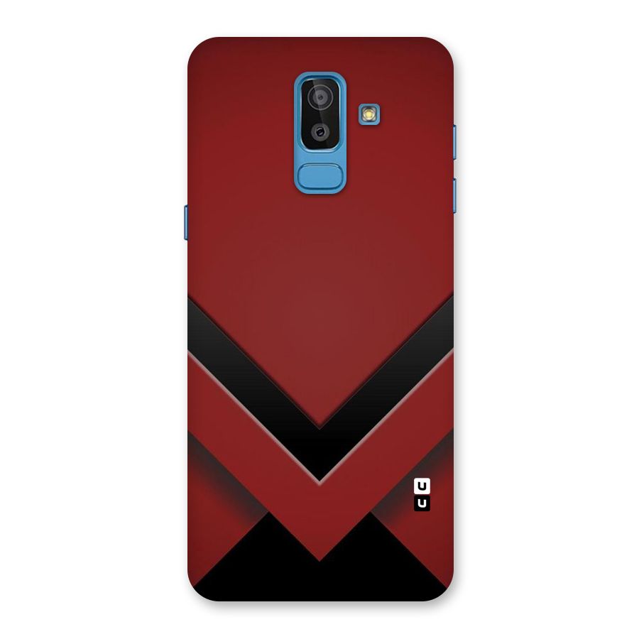 Red Black Fold Back Case for Galaxy J8