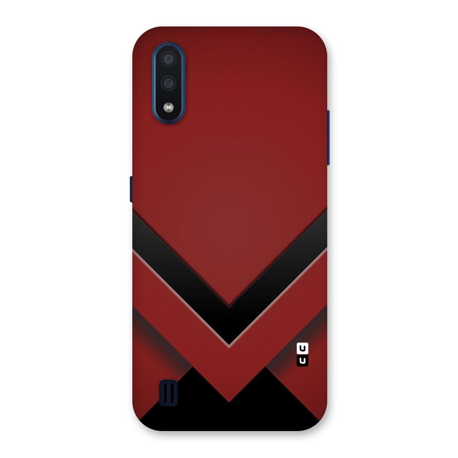 Red Black Fold Back Case for Galaxy M01