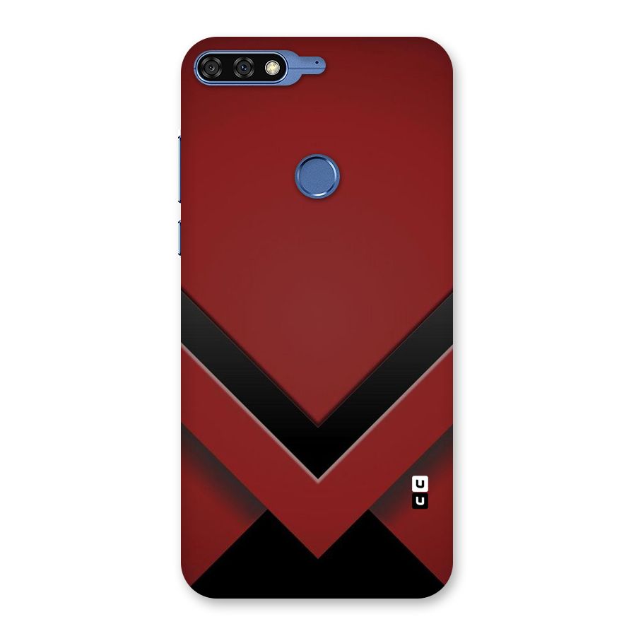 Red Black Fold Back Case for Honor 7C