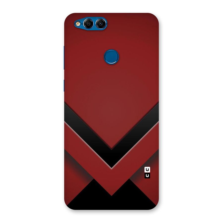 Red Black Fold Back Case for Honor 7X