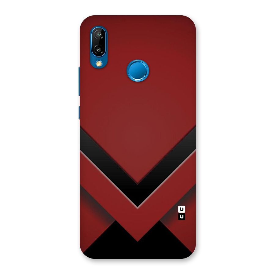 Red Black Fold Back Case for Huawei P20 Lite