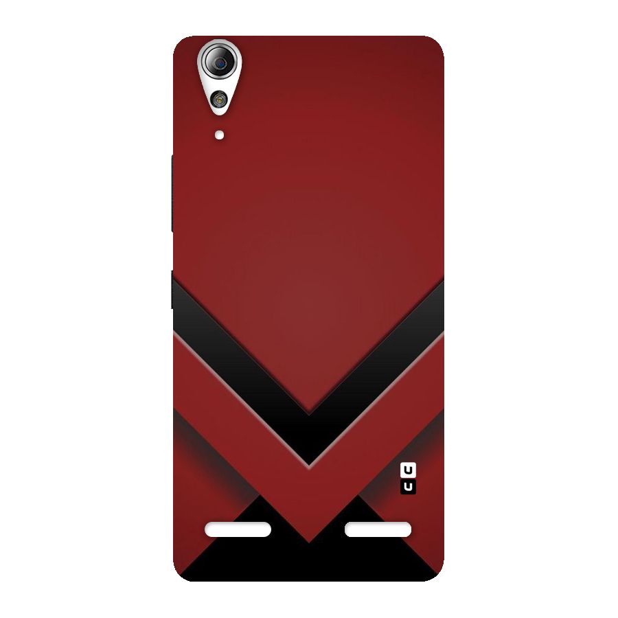 Red Black Fold Back Case for Lenovo A6000 Plus