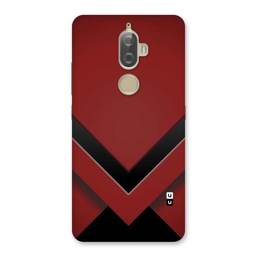 Red Black Fold Back Case for Lenovo K8 Plus