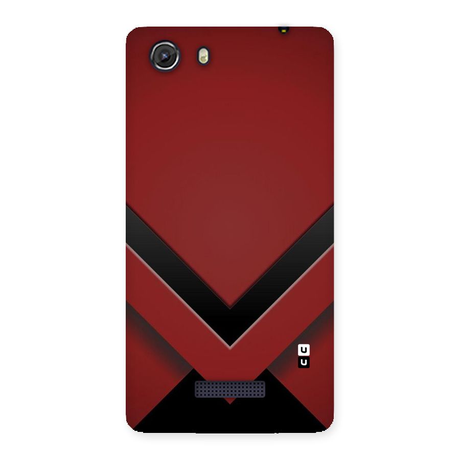 Red Black Fold Back Case for Micromax Unite 3