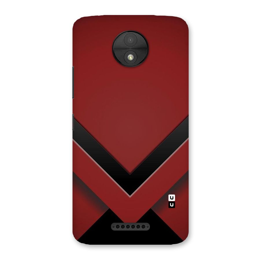 Red Black Fold Back Case for Moto C