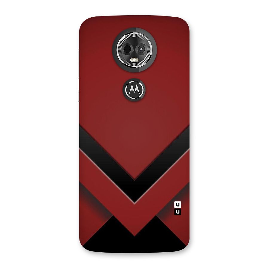 Red Black Fold Back Case for Moto E5 Plus