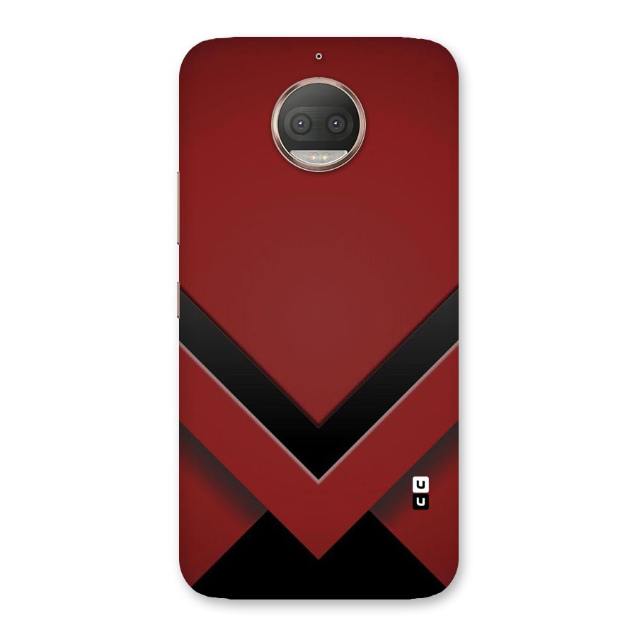 Red Black Fold Back Case for Moto G5s Plus