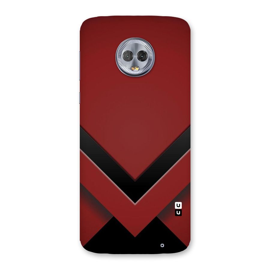 Red Black Fold Back Case for Moto G6 Plus
