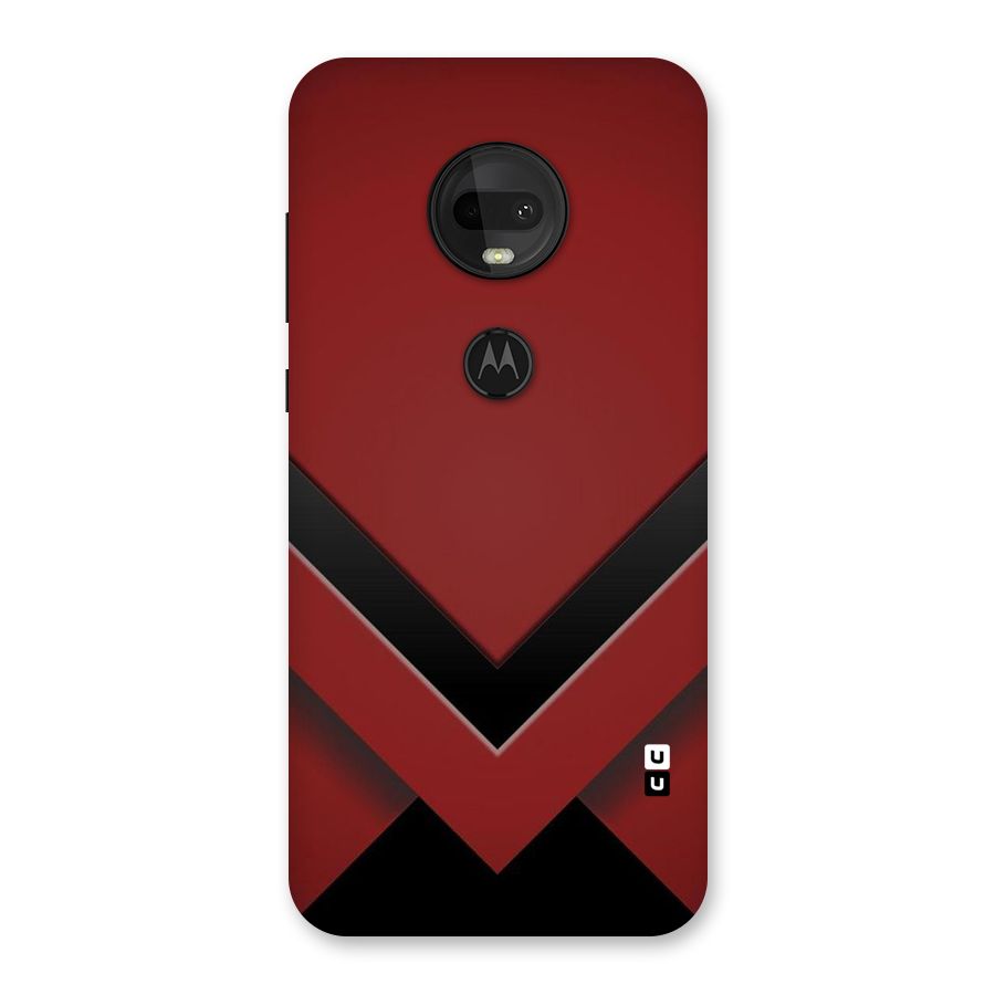 Red Black Fold Back Case for Moto G7