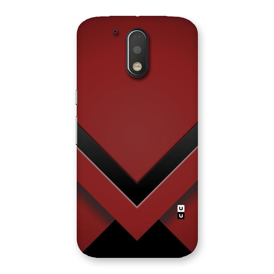 Red Black Fold Back Case for Motorola Moto G4 Plus