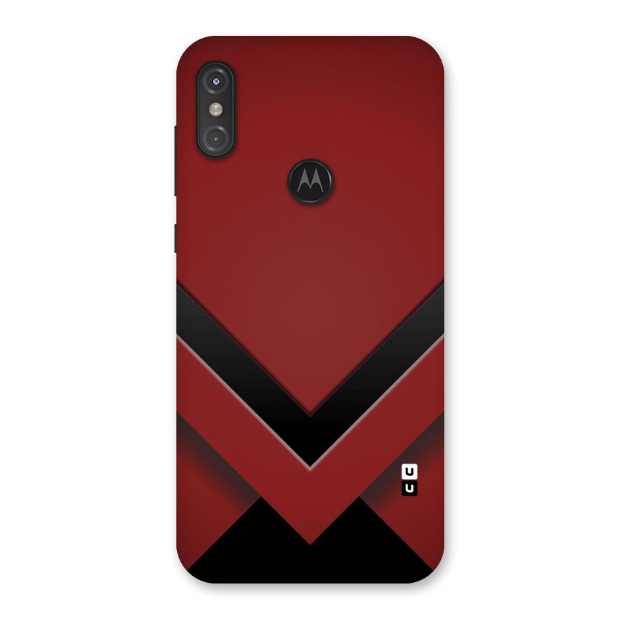Red Black Fold Back Case for Motorola One Power