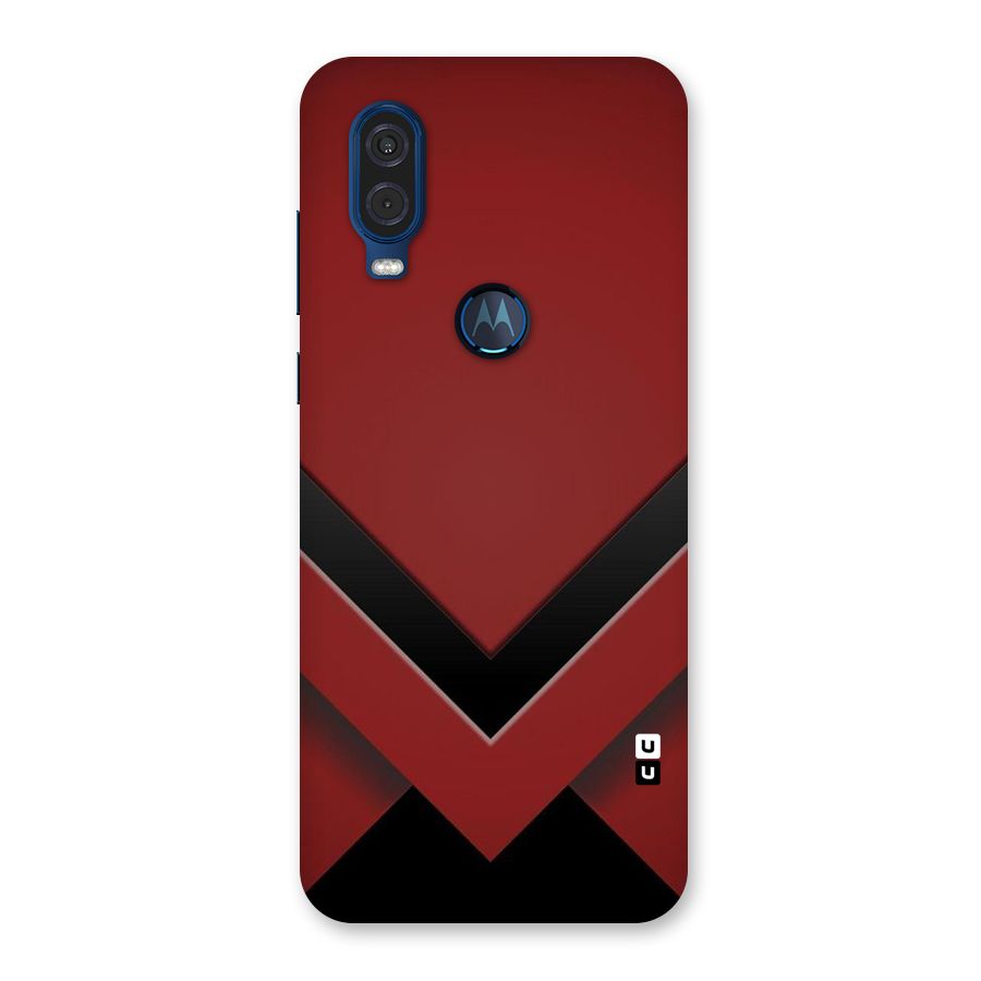 Red Black Fold Back Case for Motorola One Vision
