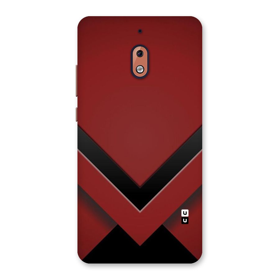 Red Black Fold Back Case for Nokia 2.1