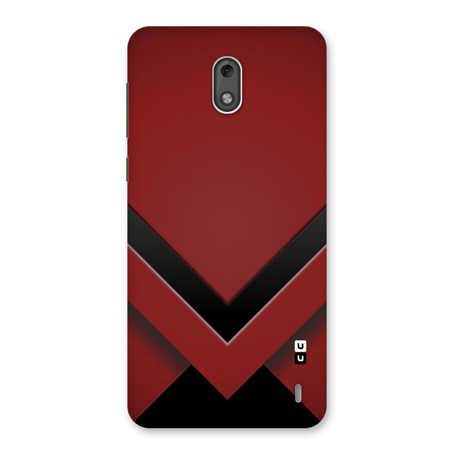 Red Black Fold Back Case for Nokia 2