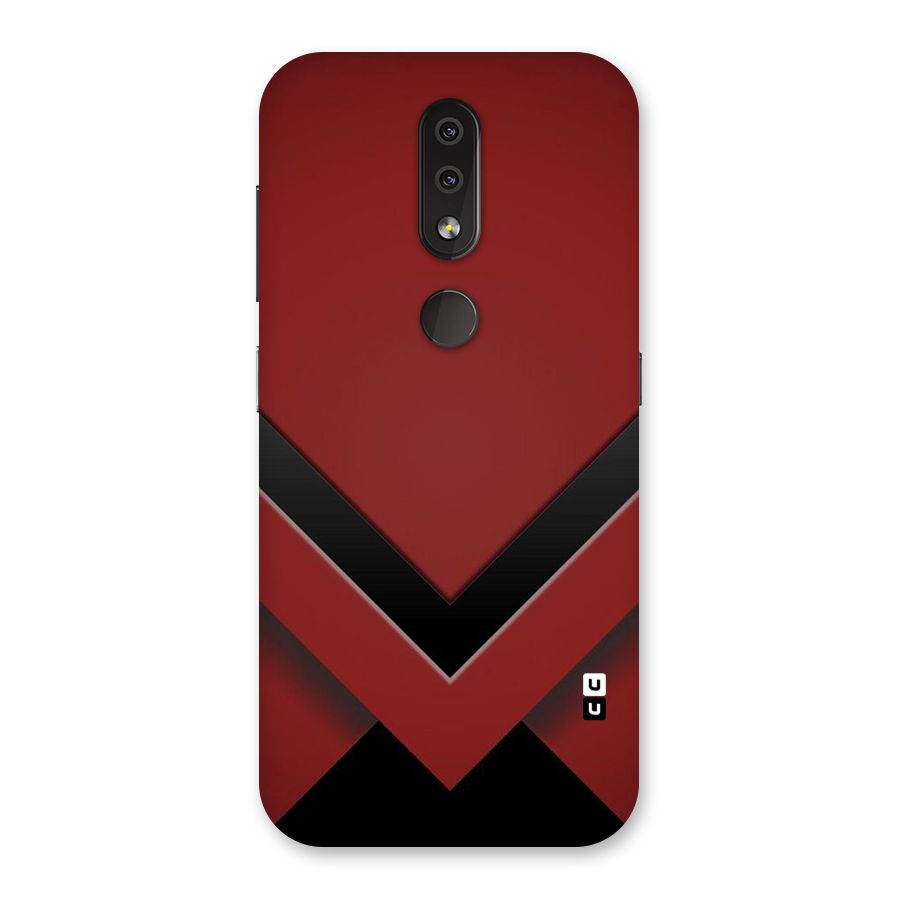 Red Black Fold Back Case for Nokia 4.2