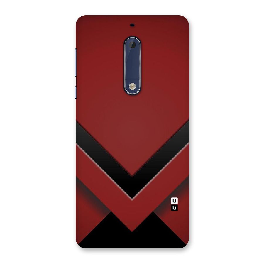 Red Black Fold Back Case for Nokia 5